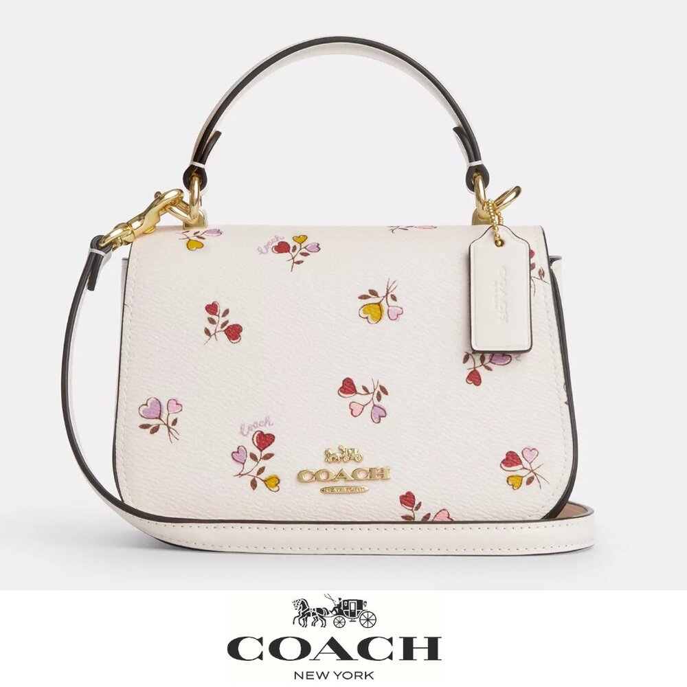 🌸💕Coach Lysa Top Handle Bag With Heart Print